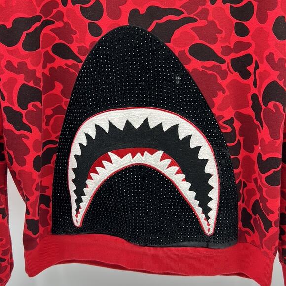 HUDSON OUTERWEAR SHARK CAMOUFLAGE HOODIE SWEAT PULLOVER HOODIE MENS SIZE LARGE - Picture 2 of 9